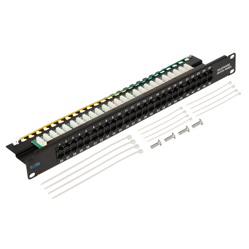 Voice patch panel, 19", 1U, 50 RJ-45 port